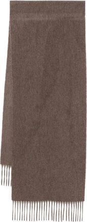 N.Peal Sciarpa con motivo intrecciato - Marrone