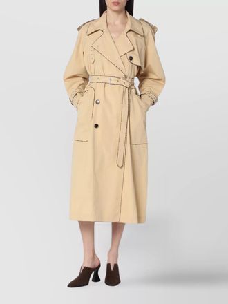 Dries Van Noten trench coat cotton double-breasted design
