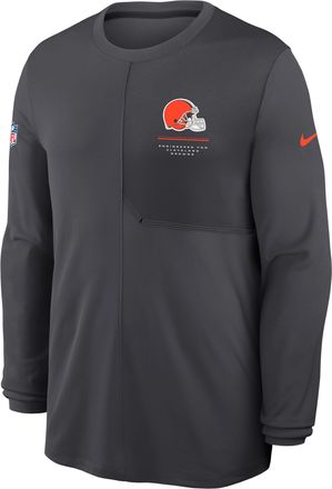 Nike Cleveland Browns Sideline Coach Nike Mens Dri-FIT NFL Long-Sleeve Top in Grey | 03B1466M9I-B8B