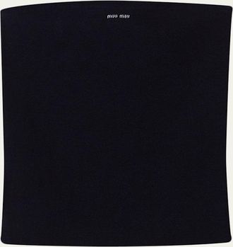 Miu Miu Strapless Knit Tube Top