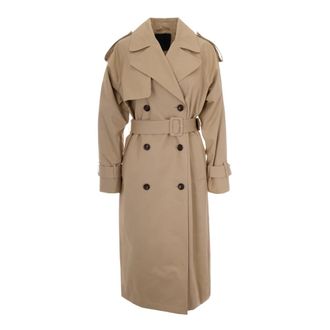 Liu Jo Trench Coats, female, Beige, Size: S Trench lungo