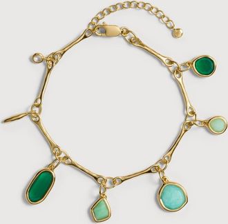 Monica Vinader Gold MV Siren Tonal Multi Drop Bracelet Mix