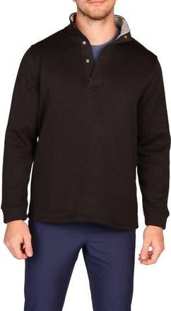 Tailorbyrd Snap Placket Knit Pullover in Black at Nordstrom Rack, Size Xx-Large