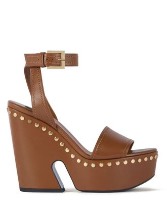 Givenchy Brown Studded Wedge Heels