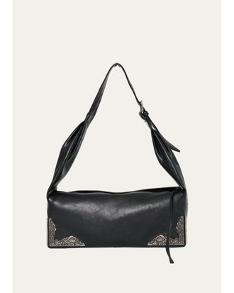 Maison Margiela Hardware-Embellished Leather Shoulder Bag