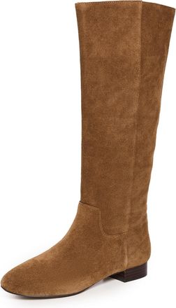 Madewell Womens The Dari Tall Boots in Suede, Dried Acorn, 7.5 UK