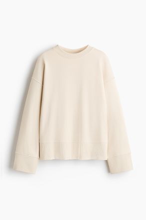 H&M Oversized Sweatshirt aus Baumwolle - Beige