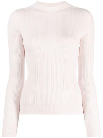 PESERICO crew-neck ribbed-knit jumper - Pink