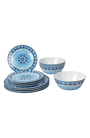 TarHong Blue Fontana Set of Twelve Melamine Dinnerware Set at Nordstrom Rack