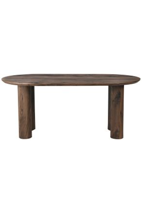 Livetastic Esstisch, Walnussfarben, Holzwerkstoff, oval, w&uuml;rfelf&ouml;rmig, 90x75x180 cm, Esszimmer, Esstische, Esstische