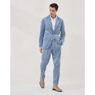 Brunello Cucinelli Mens Cloud Cotton Wool Blend Suit, Size 46