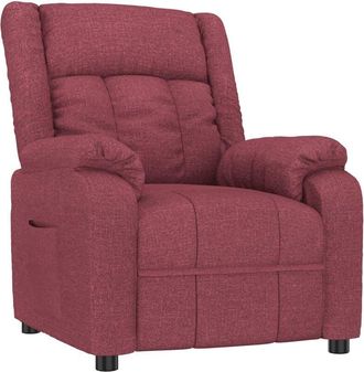 vidaXL Sill&oacute;n Reclinable De Tela Rojo Tinto Vidaxl