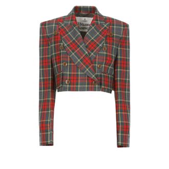 Vivienne Westwood Jassen, Dames, Veelkleurig, S, Wol, Drunken Blazer