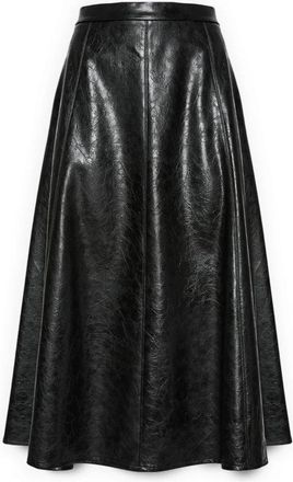 Elena Miro A-lijn rok - Dames - Midirokken - Zwart - 5XL - Polyester - Rokken