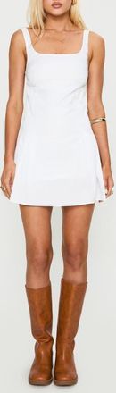 Princess Polly Songs of Summer Cotton Minidress in White at Nordstrom, Size 10