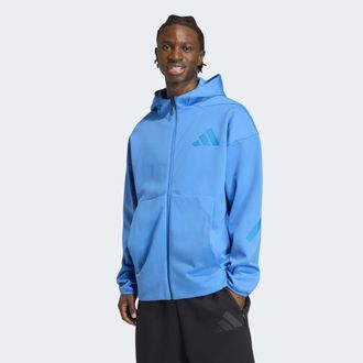 adidas Kapuzensweatshirt ADIDAS SPORTSWEAR M Z.N.E. FZ, Herren, Gr. XXL, rayblu, Obermaterial: 57% Polyester, 43% Baumwolle, normal, Rundhals, Sweatshirts Ka