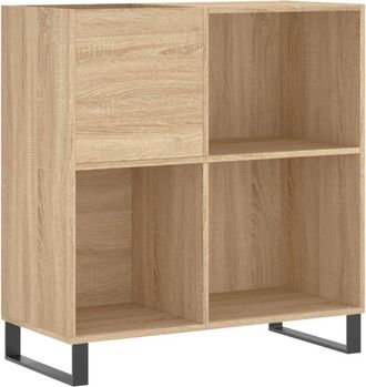 vidaXL Mueble discos madera contrachapada roble Sonoma 84,5x38x89 cm Vidaxl