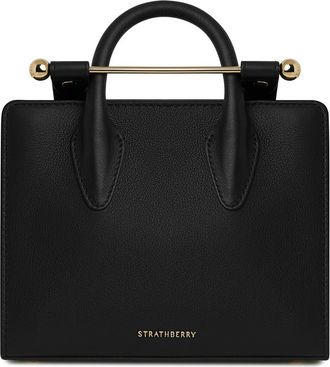 Strathberry Nano Leather Tote in Black at Nordstrom