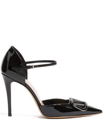 Valentino Garavani Vlogo-detail heeled pumps - Black