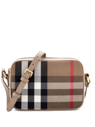 Burberry Camera Vintage Check Canvas Small crossbody bag - Neutrals