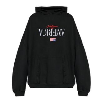 Willy Chavarria Hoodies, male, Black, Size: S Oversized Sweatshirt