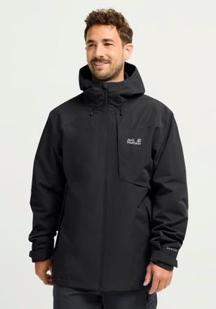 Jack Wolfskin Funktionsjacke JACK WOLFSKIN FLEXTRAIL 2L JKT M, Herren, Gr. XL (54/56), schwarz, Obermaterial: 100% Polyester. Futter: 100% Polyester, normal, Jacken