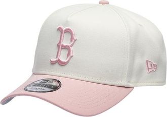 New Era Womens Boston Red Sox Red Sox 9FORTY A-Frame Cap - Adult Chrome/Pink Rouge