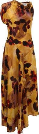 Victoria Beckham Abito asimmetrico a fiori - Giallo