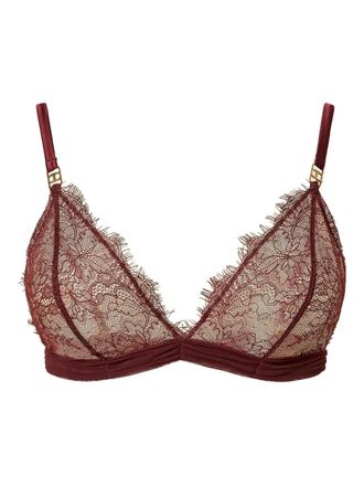 Twin-Set lace triangle bra - Red