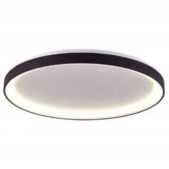 Trade Shop Trade Shop Traesio - Plafoniera Tonda Moderna Led Cct 30 w Luce 3000k 4000k Soffitto Parete 230v 38cm - Nero