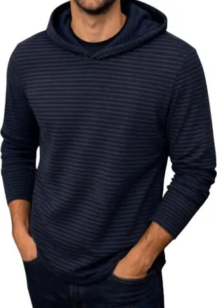 Original Penguin Slub Cotton Hoodie In Blue