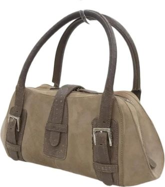 Loewe Tweedehands leren handtassen - Dames - Vintage Handtas - Beige - ONE Size - Leer - Vintage