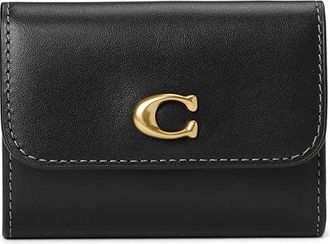 Coach Essential Card Holder Wallet Wallet Womens Handbags Black, Leather/Polyester