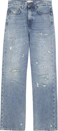 Haikure Winny Straight Jean - Dames - Regular Fit Jeans - Blauw - W28 - Katoen - Jeans