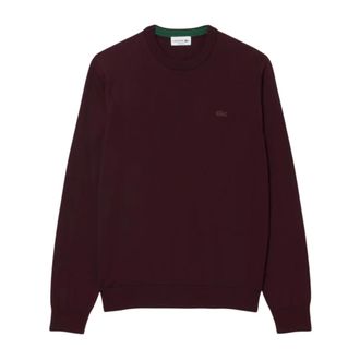 Lacoste Merino wollen trui met ronde hals - Heren - Truien - Rood - Maat: 3XL Wol