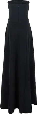 Solace London Womens Black Long Dress With Bare Shoulders Polyester