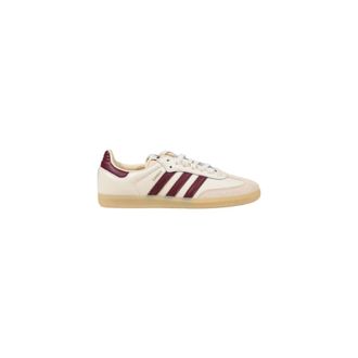 adidas Sneakers, male, Beige, Size: 10 1/2 US Beige Leather Lace-Up Sneakers