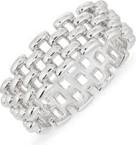 Nordstrom Rack Demi Fine Open Work Wide Band Ring in Silver at Nordstrom Rack, Size 9