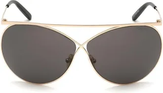 Tom Ford Oval Full Rim Sunglasses - Rose gold