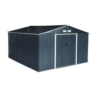 Sweeek Caseta met&aacute;lica de jard&iacute;n de 12 99m&sup2;, antracita