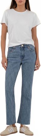 Kut from the Kloth Kelsey High Rise Ankle Flare Jeans In Abloom
