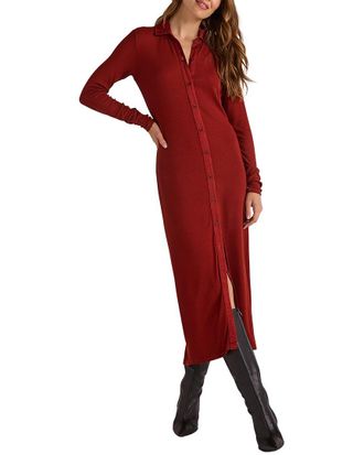 Bella Dahl Rib Button Down Shirt Dress