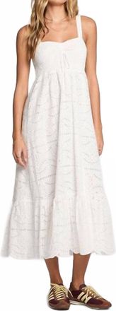 Saltwater Luxe Harbor Midi Eyelet Midi Dress In Ivory