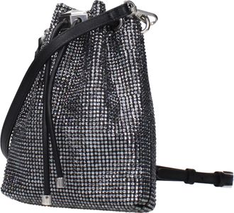 Jimmy Choo London Womens Black Satin Crossbody Bag
