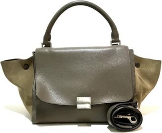 Celine Tweedehands leren handtassen - Dames - Vintage Handtas - Groen - ONE Size - Vintage