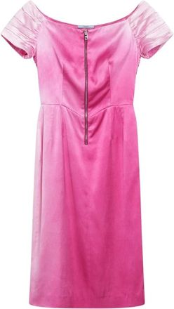 Prada Vestido Duchesse Fuchsia Lavado - Dresses - Mujer - Rosa - M