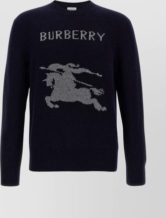 Burberry intarsia logo crew neck sweater