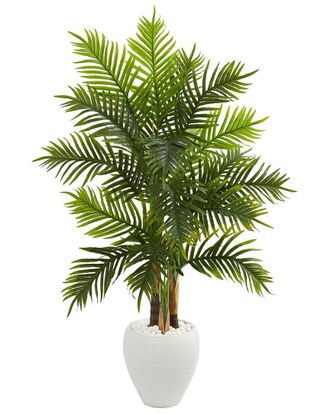 Nearly Natural 5Ft Areca Palm Artificial Tree In Planter (Real Touch)