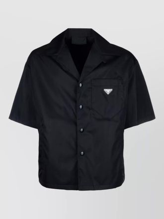 Prada short sleeve collared jacket front pocket