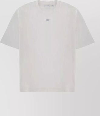 Off-white stamp logo skate crew neck t-shirt